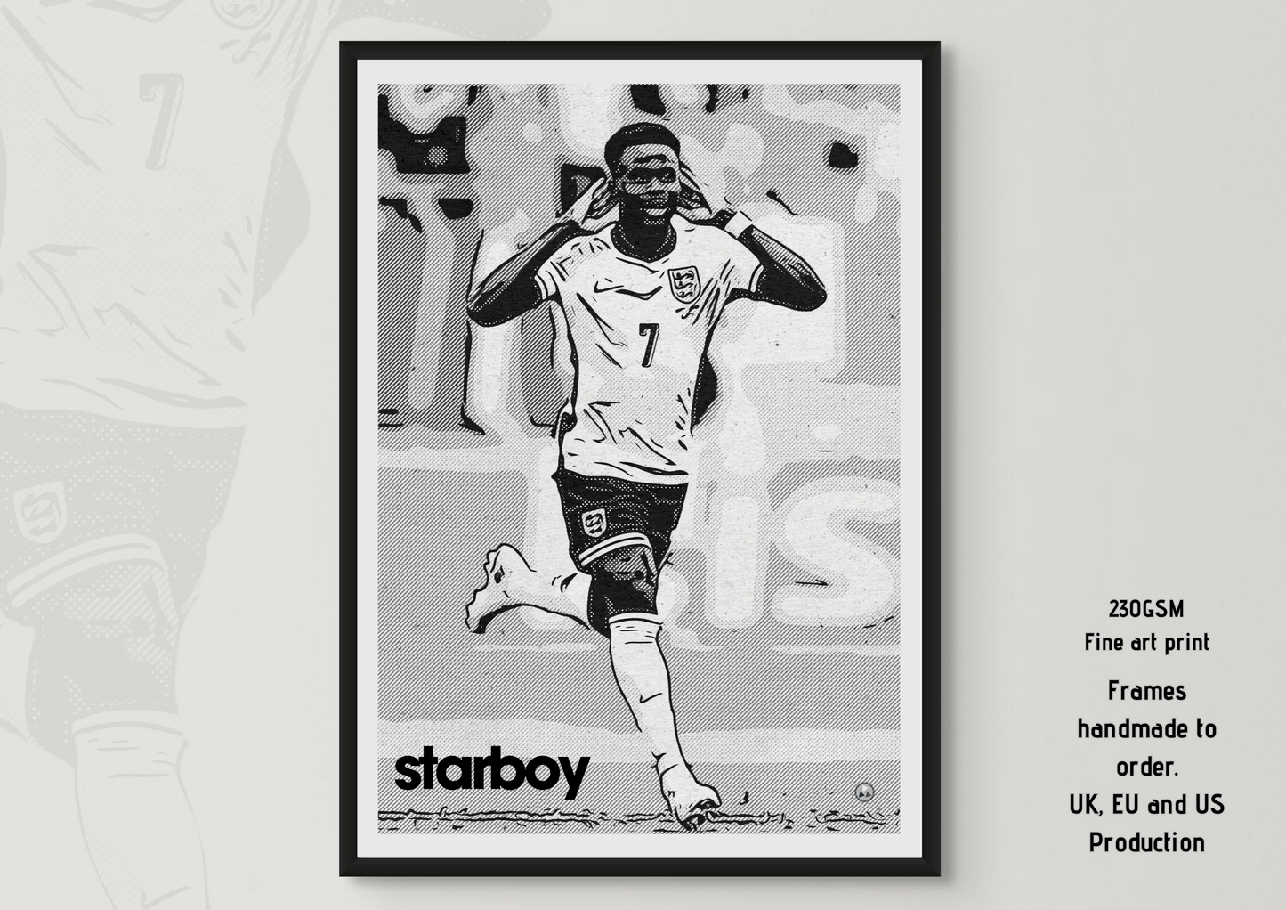 Saka - Starboy - England Euro 2024 Bukayo Saka Art Poster
