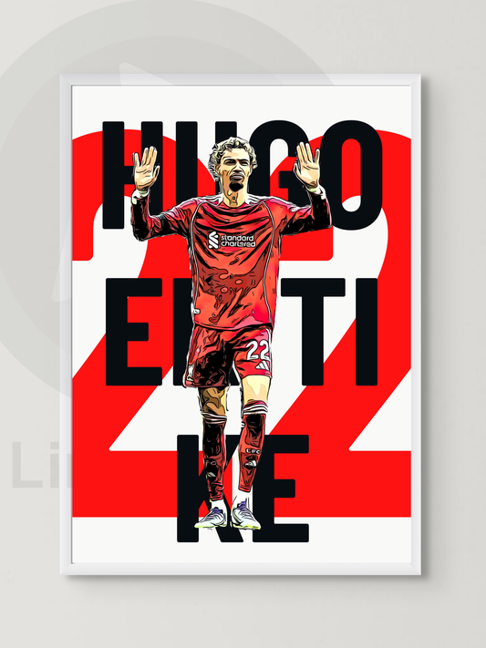 Ekitike 22 Liverpool Football Print