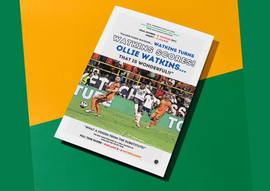 Watkins that is wonderful | England vs Netherlands Euro 2024 | Iconic Football Art Gift for England Fan | England Euro 2024 Gift for Fan
