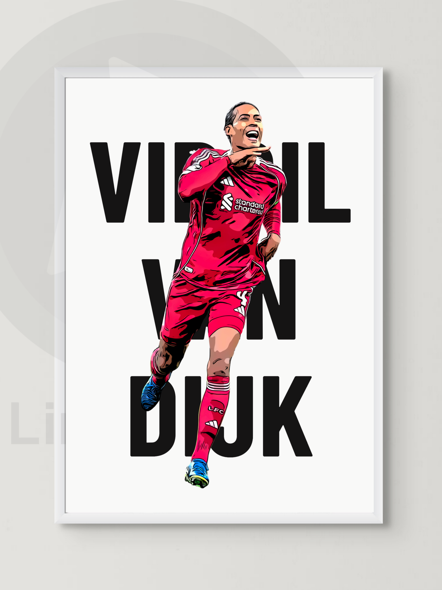 Virgil van Dijk Liverpool Football Print