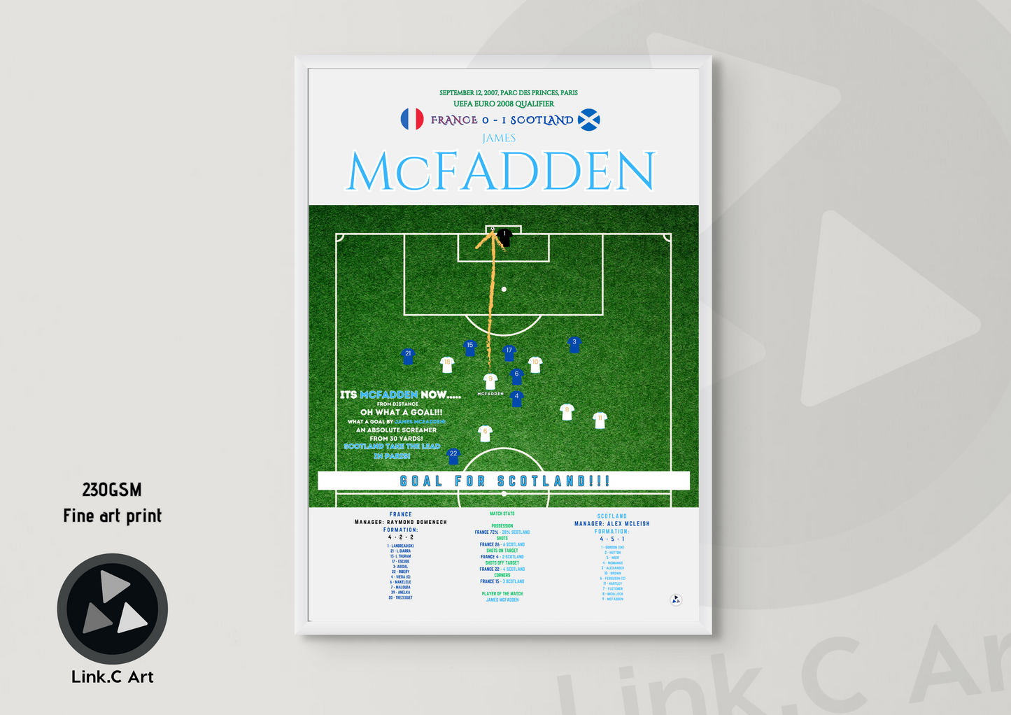 James McFadden Goal vrs France 2007 Scotland vs France 2007