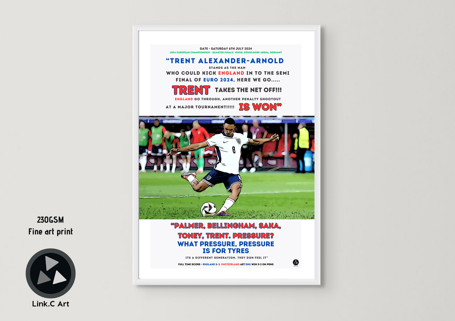 England Pressure what pressure - Trent Alexander-Arnold Print