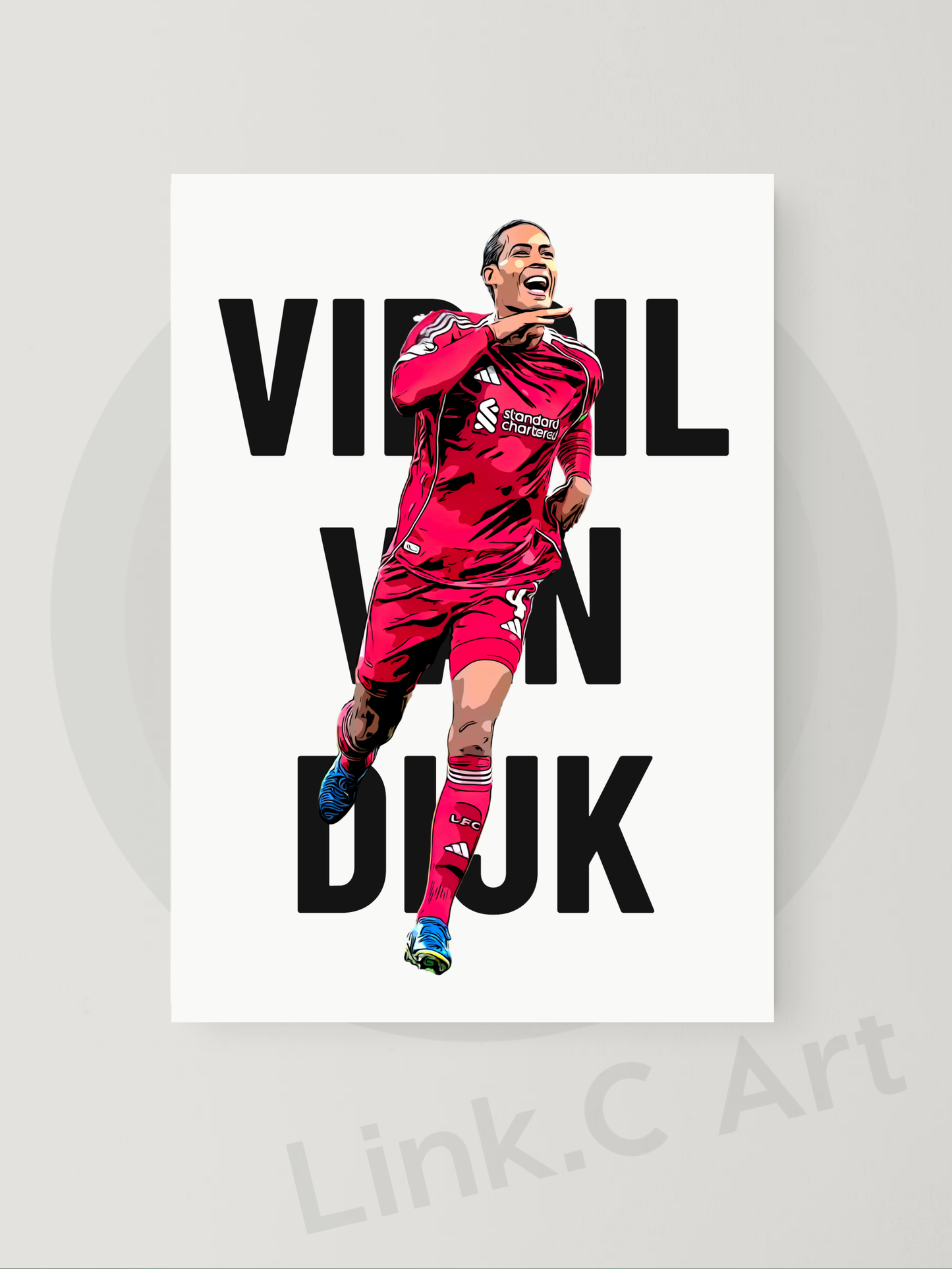 Virgil van Dijk Liverpool Football Print