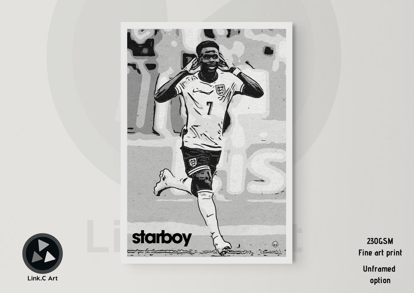Saka - Starboy - England Euro 2024 Bukayo Saka Art Poster