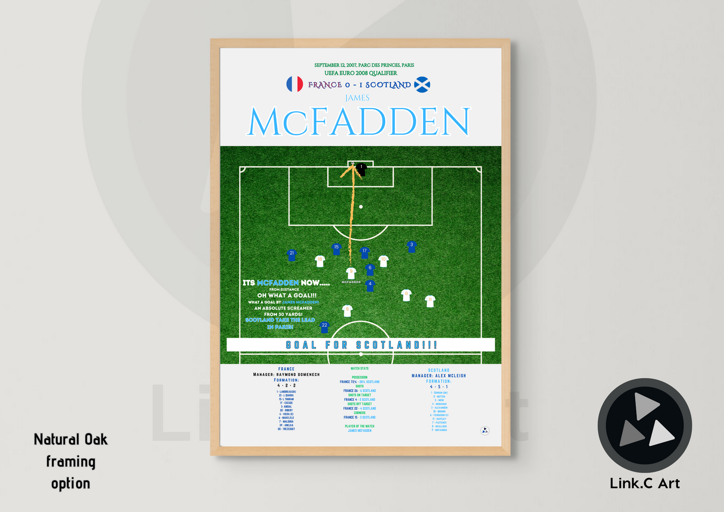 James McFadden Goal vrs France 2007 Scotland vs France 2007