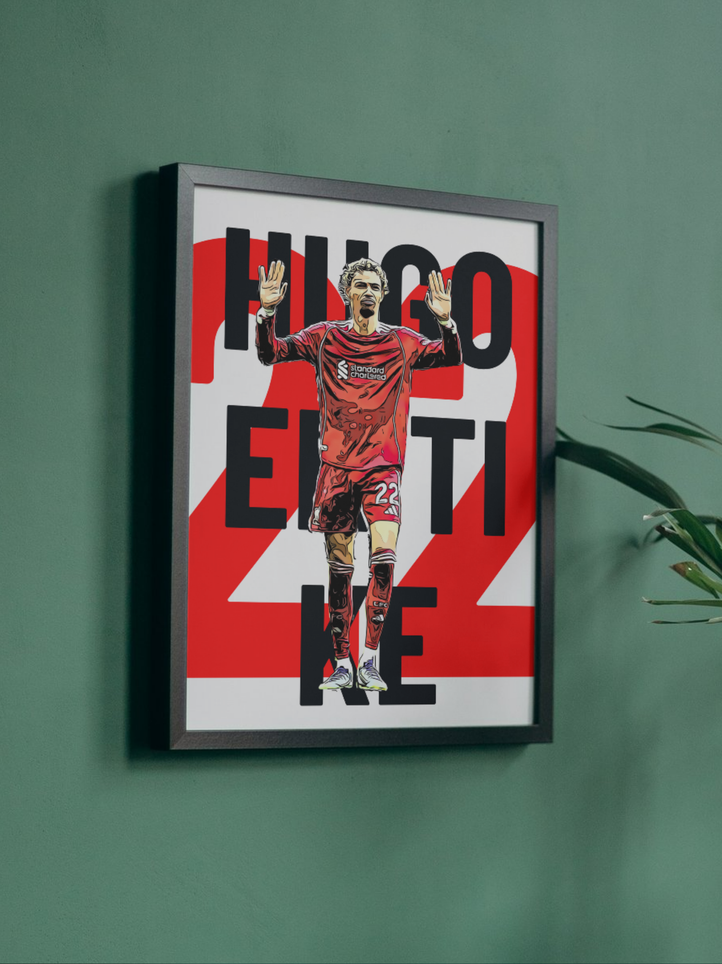 Ekitike 22 Liverpool Football Print