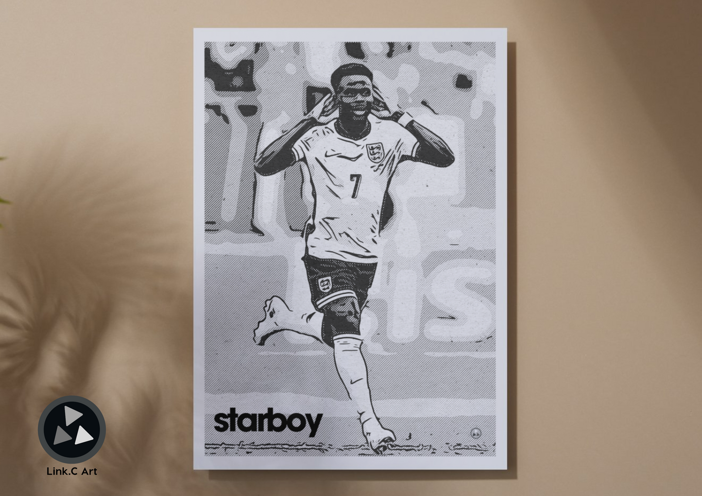 Saka - Starboy - England Euro 2024 Bukayo Saka Art Poster