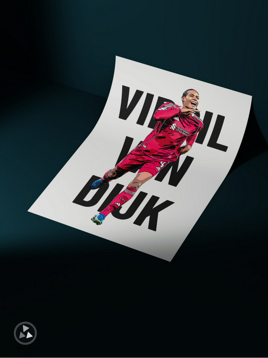 Virgil van Dijk Liverpool Football Print