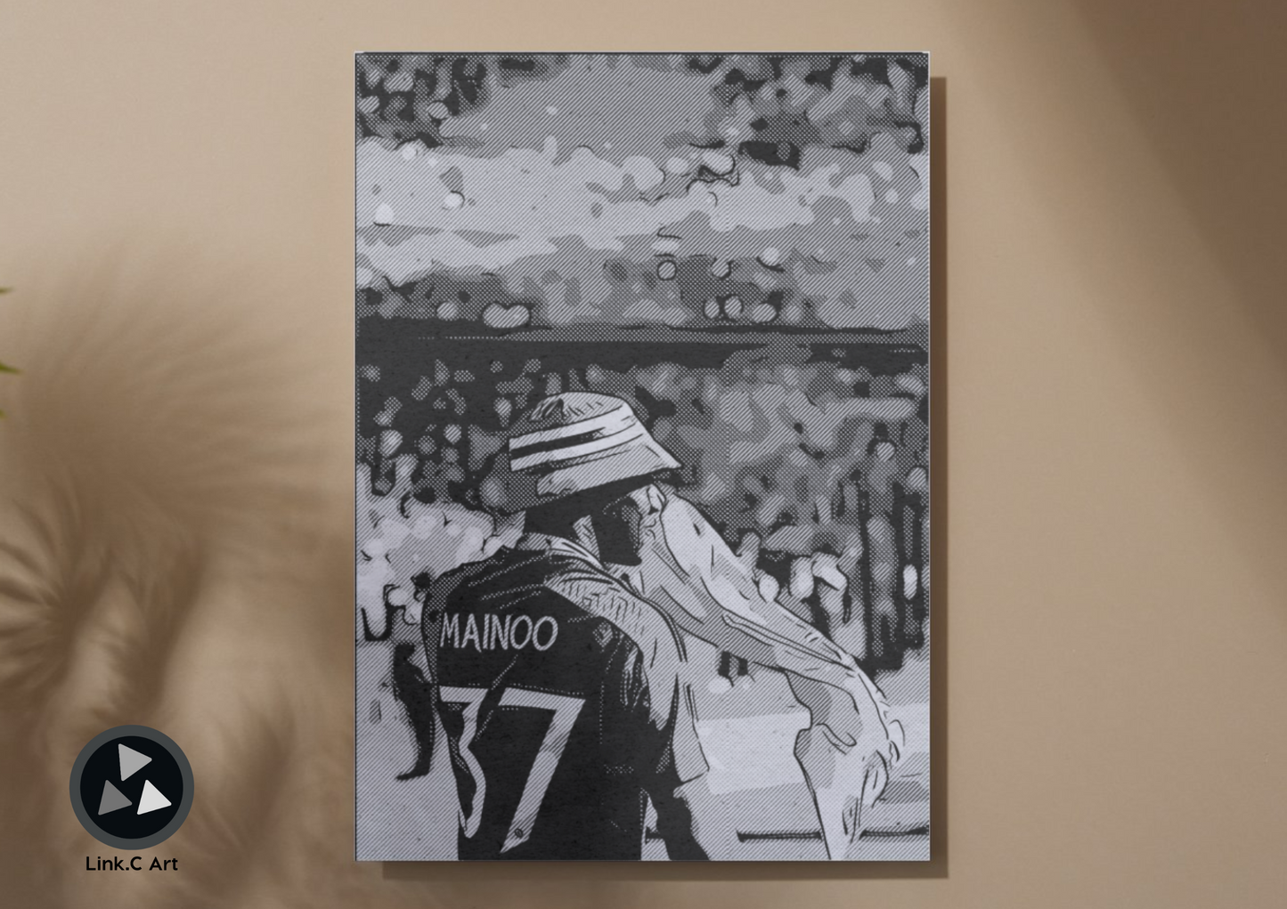 BW Bucket Hat Mainoo Poster of Kobbie Mainoo FA Cup final Manchester United