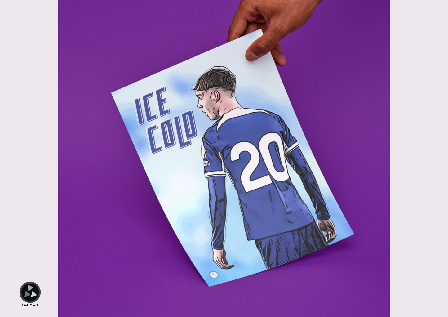 ICE COLD - Cole Palmer Art Poster - Chelsea Football Club Print