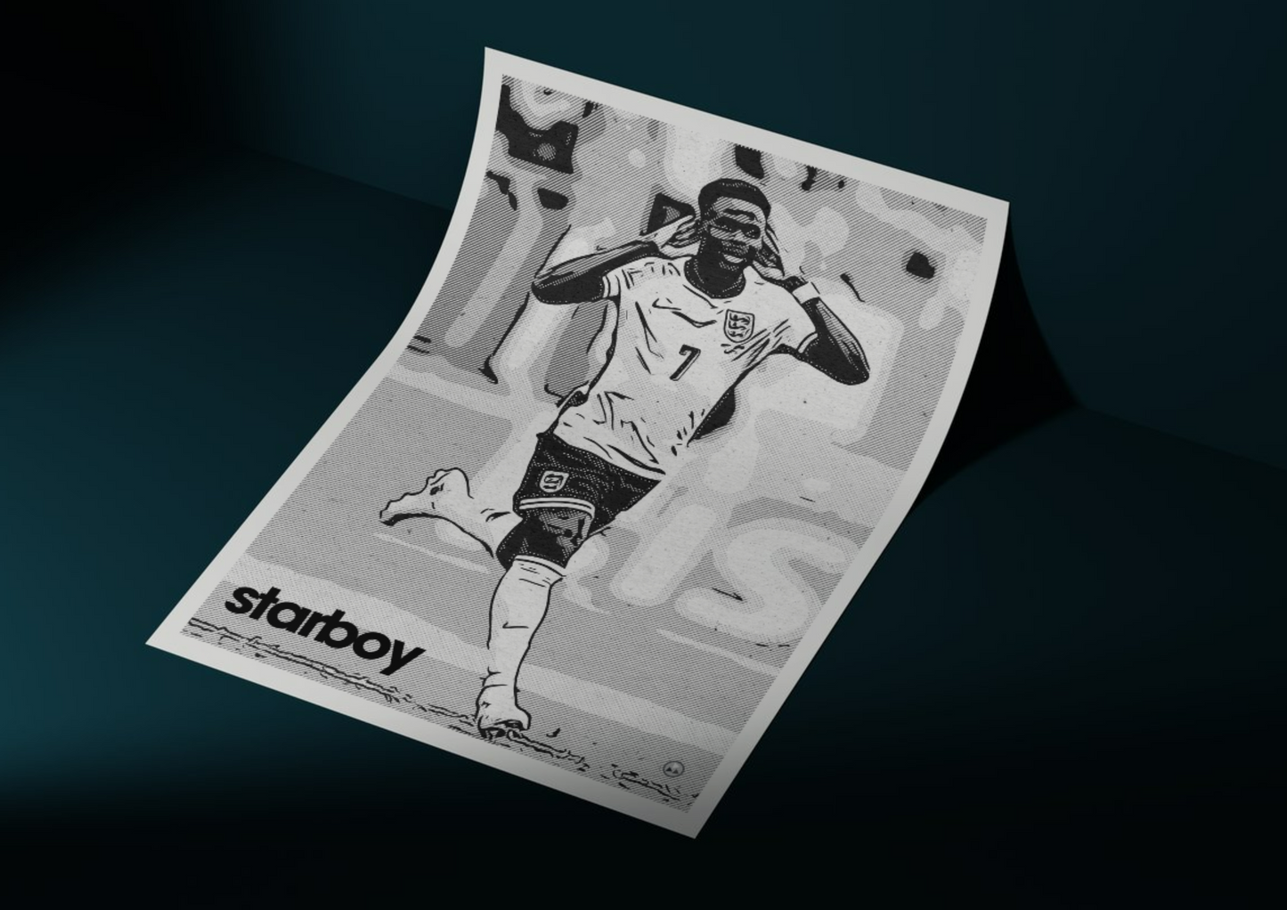 Saka - Starboy - England Euro 2024 Bukayo Saka Art Poster