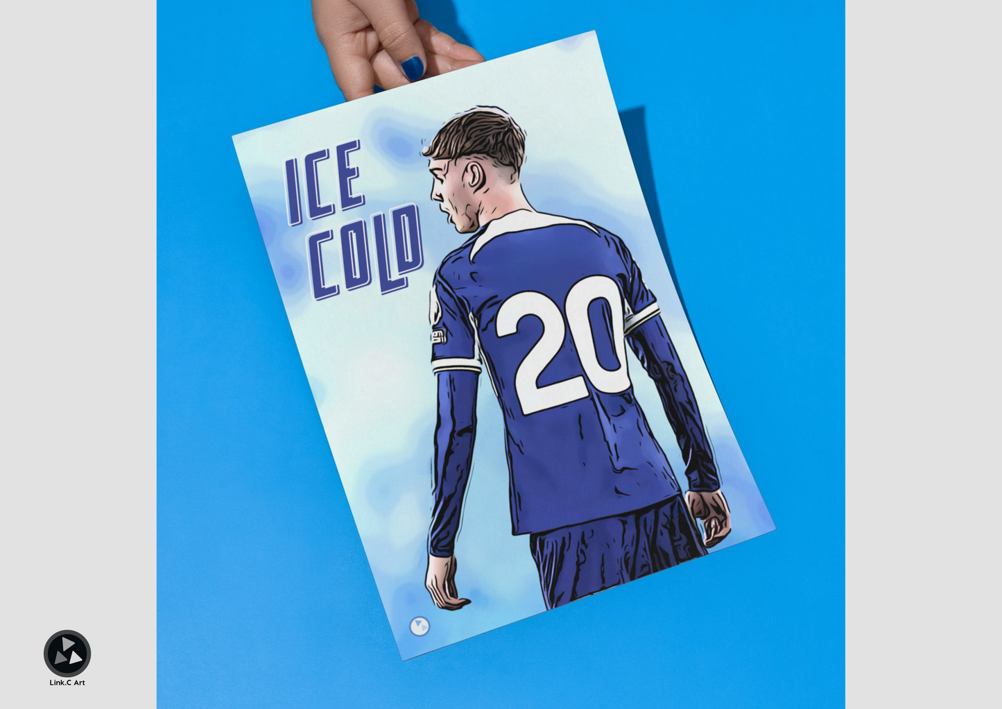 ICE COLD - Cole Palmer Art Poster - Chelsea Football Club Print