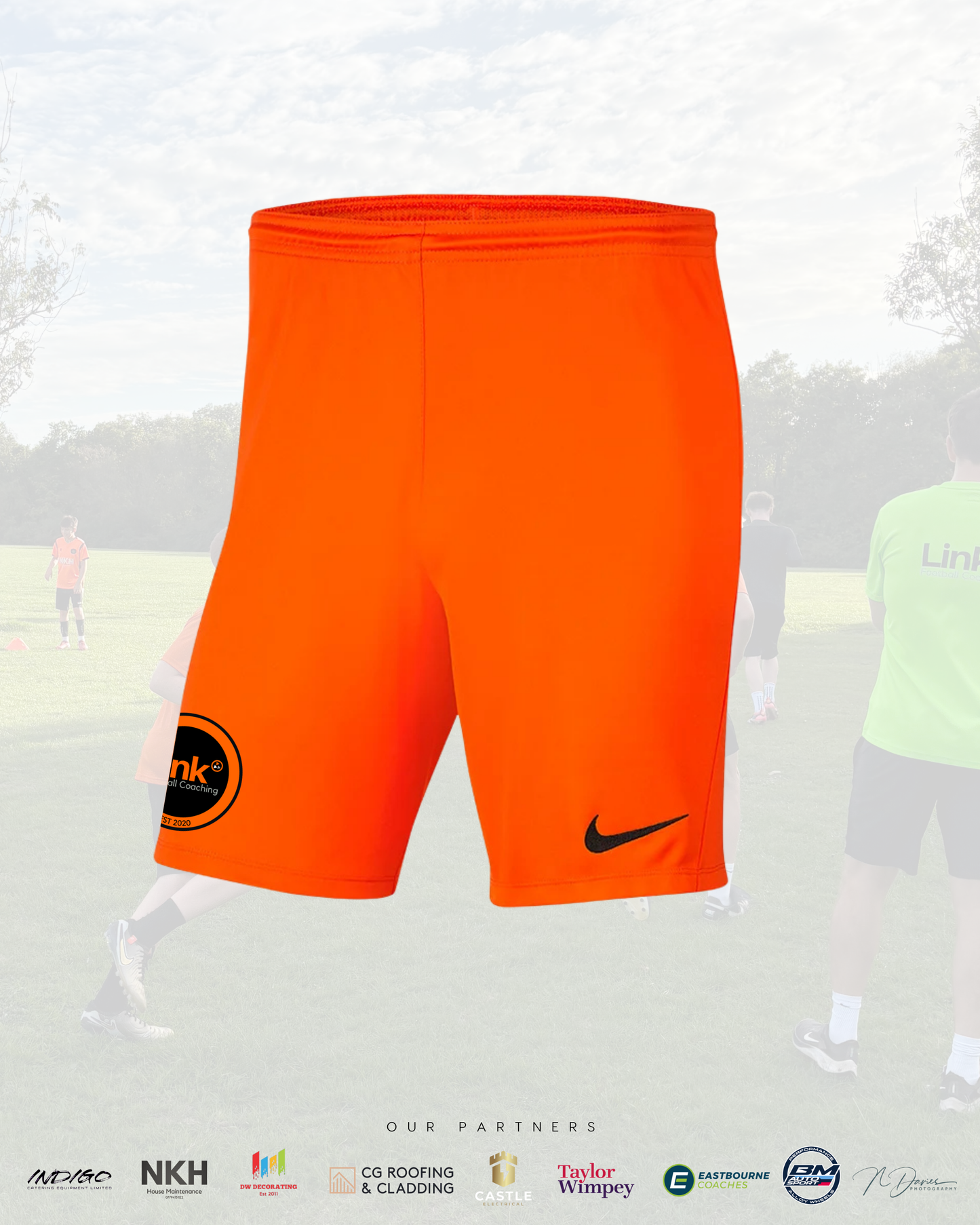 Link Football Coaching Orange Shorts