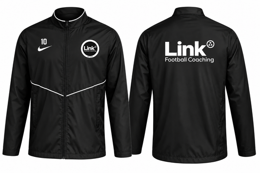 Link Football Coaching Nike Park 26 Rain Jacket front and back