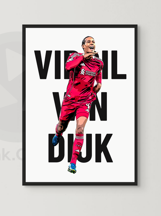 Virgil van Dijk Liverpool Football Print