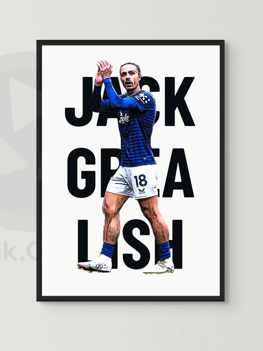 Jack Grealish 18 Everton Football Print
