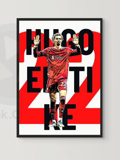 Ekitike 22 Liverpool Football Print