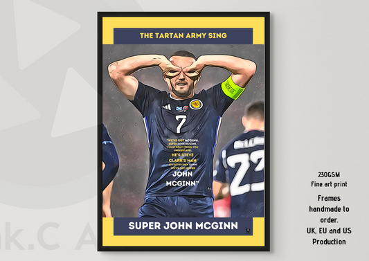 Super John McGinn Scotland Football Poster