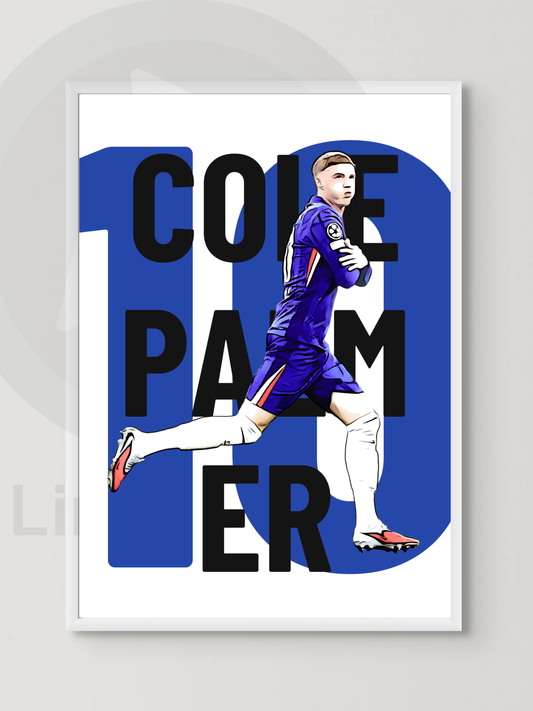 Cole Palmer 10 Chelsea FC Football Print