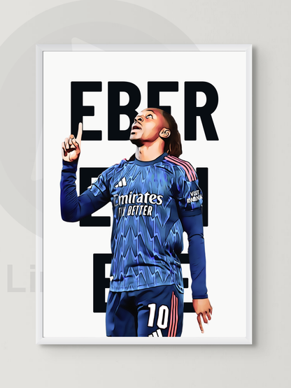 Eberechi Eze 10 Arsenal Football Print