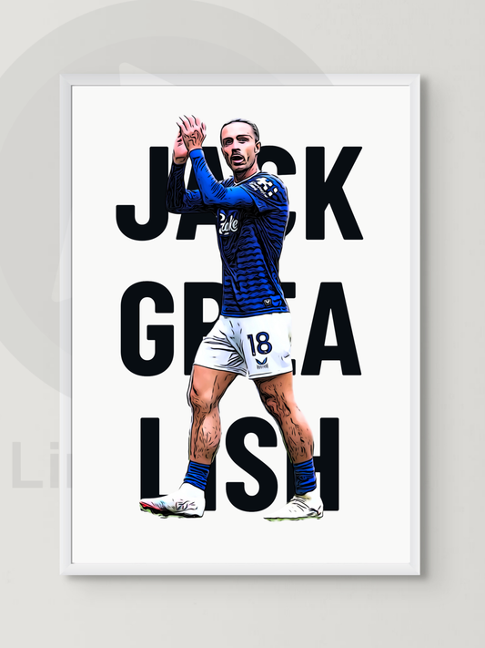 Jack Grealish 18 Everton Football Print
