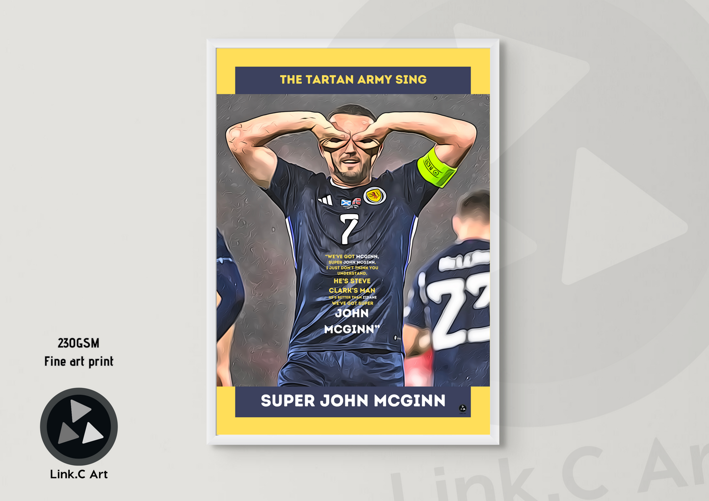 Super John McGinn Scotland Football Poster