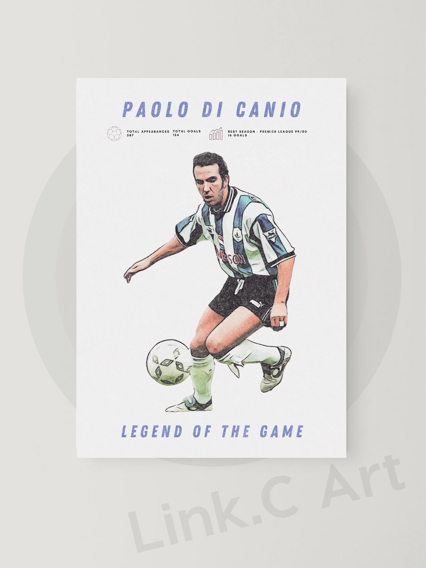 Legends of the Game: Paulo Di Canio - Premium Football Fan Print