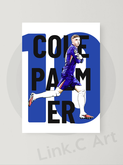 Cole Palmer 10 Chelsea FC Football Print