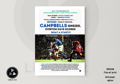 Kevin Campbell Iconic Goal Print