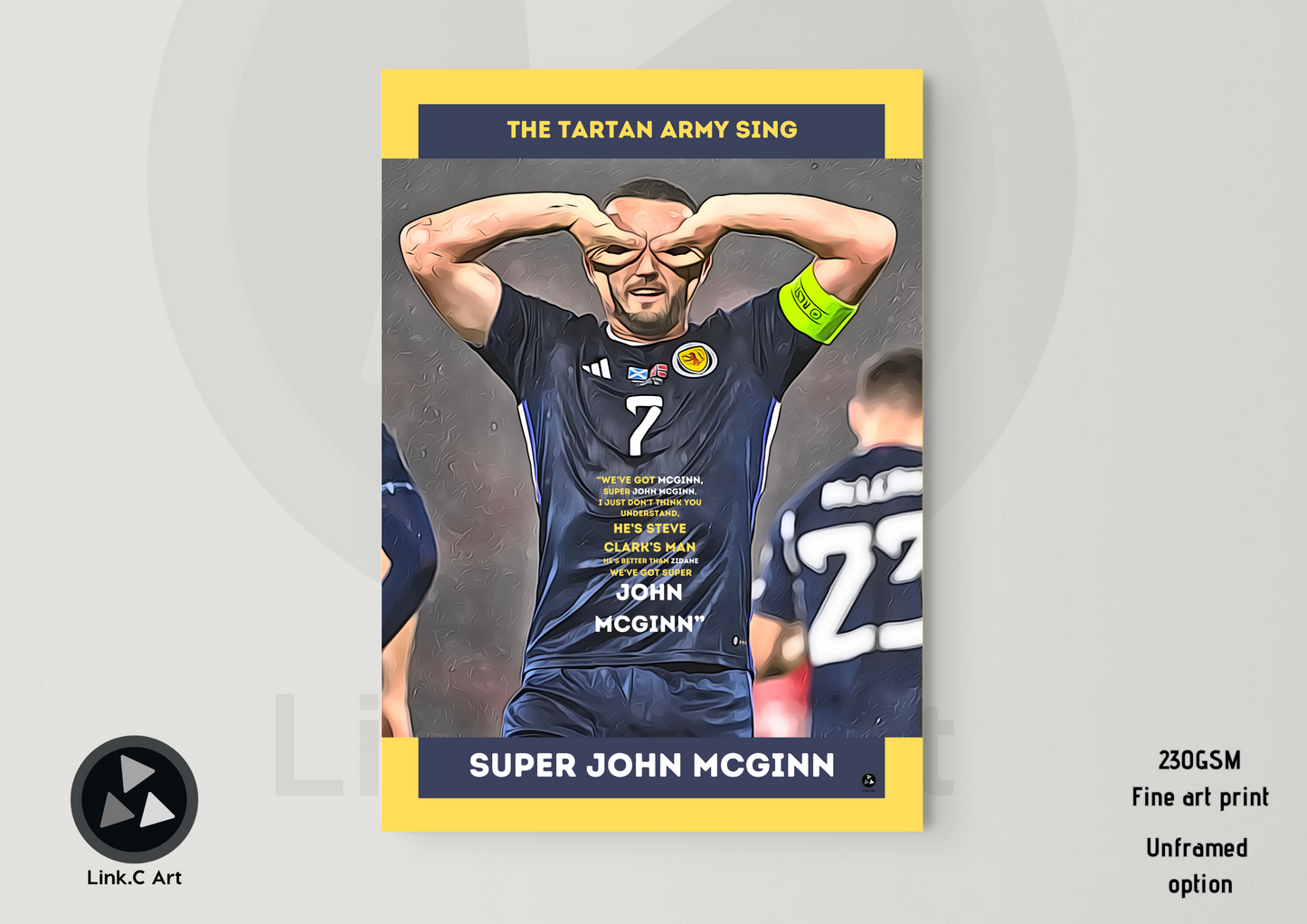 Super John McGinn Scotland Football Poster