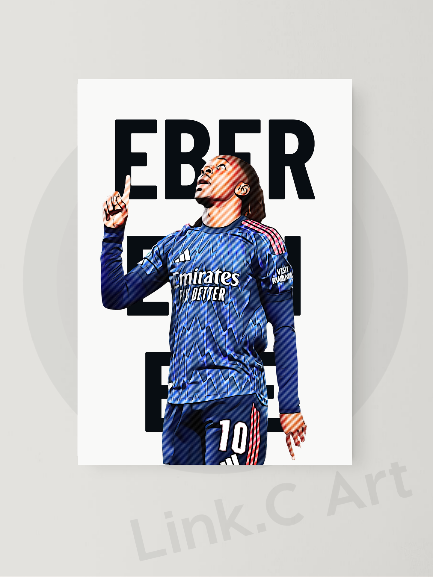 Eberechi Eze 10 Arsenal Football Print