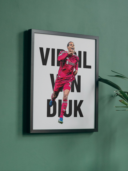 Virgil van Dijk Liverpool Football Print