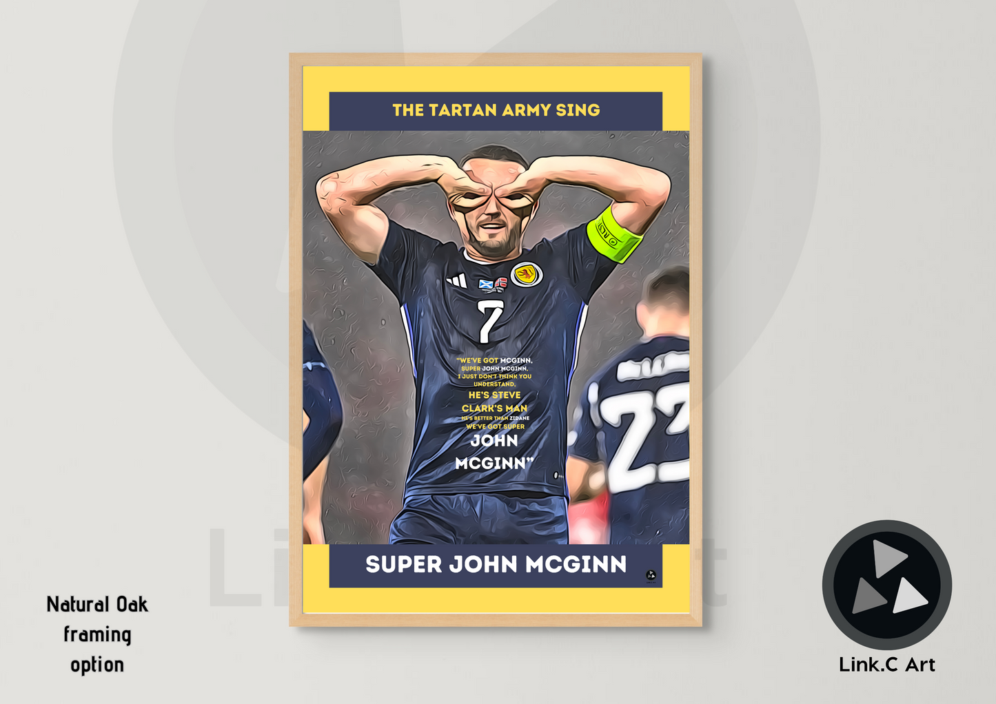 Super John McGinn Scotland Football Poster