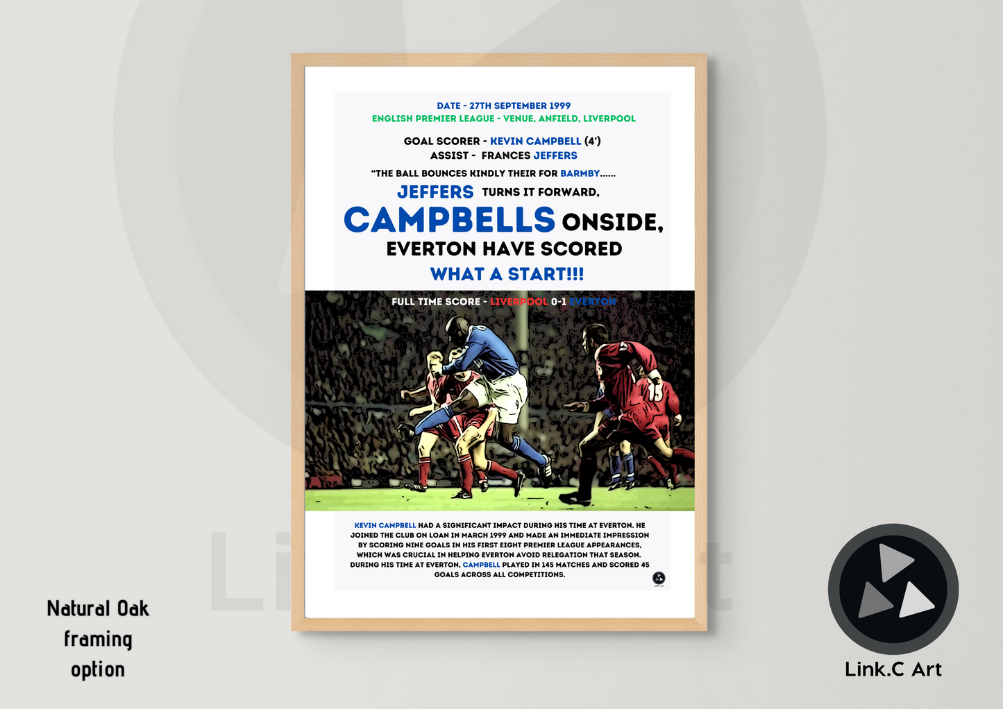 Kevin Campbell Iconic Goal Print