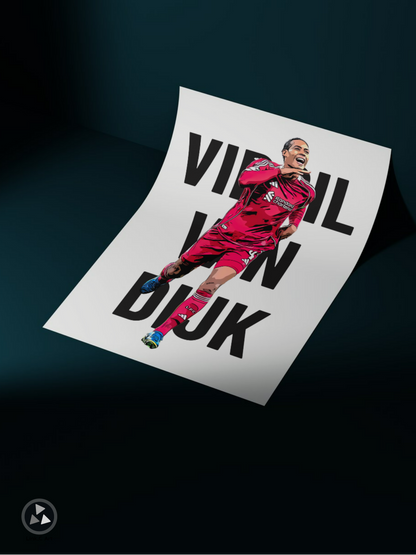 Virgil van Dijk Liverpool Football Print