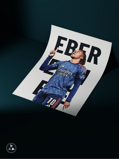 Eberechi Eze 10 Arsenal Football Print