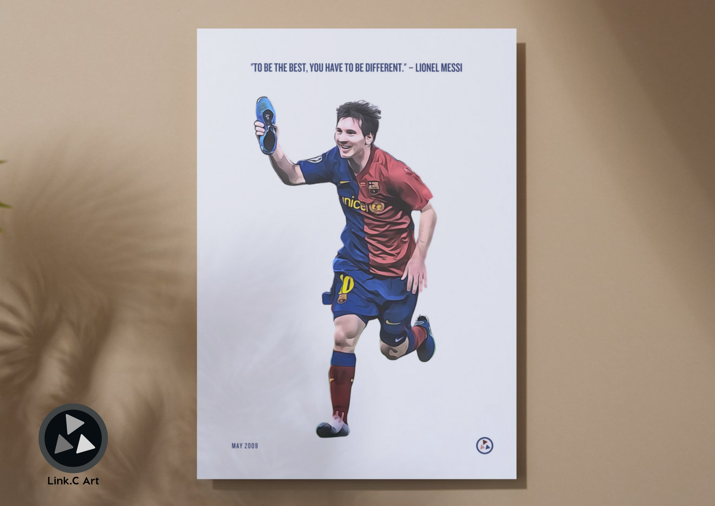 Lionel Messi Quote Poster - 'Be Different' | Inspirational Soccer Art Print