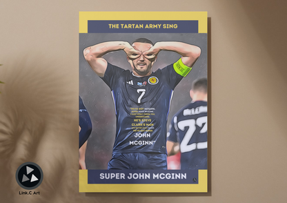 Super John McGinn Scotland Football Poster