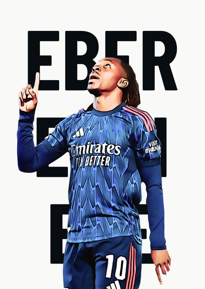 Eberechi Eze 10 Arsenal Football Print