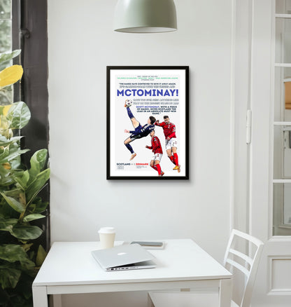 Scott McTominay Overhead Kick Poster – Scotland’s 4-2 vs Denmark World Cup Qualifier 2025 – First Scottish World Cup in 27 Years