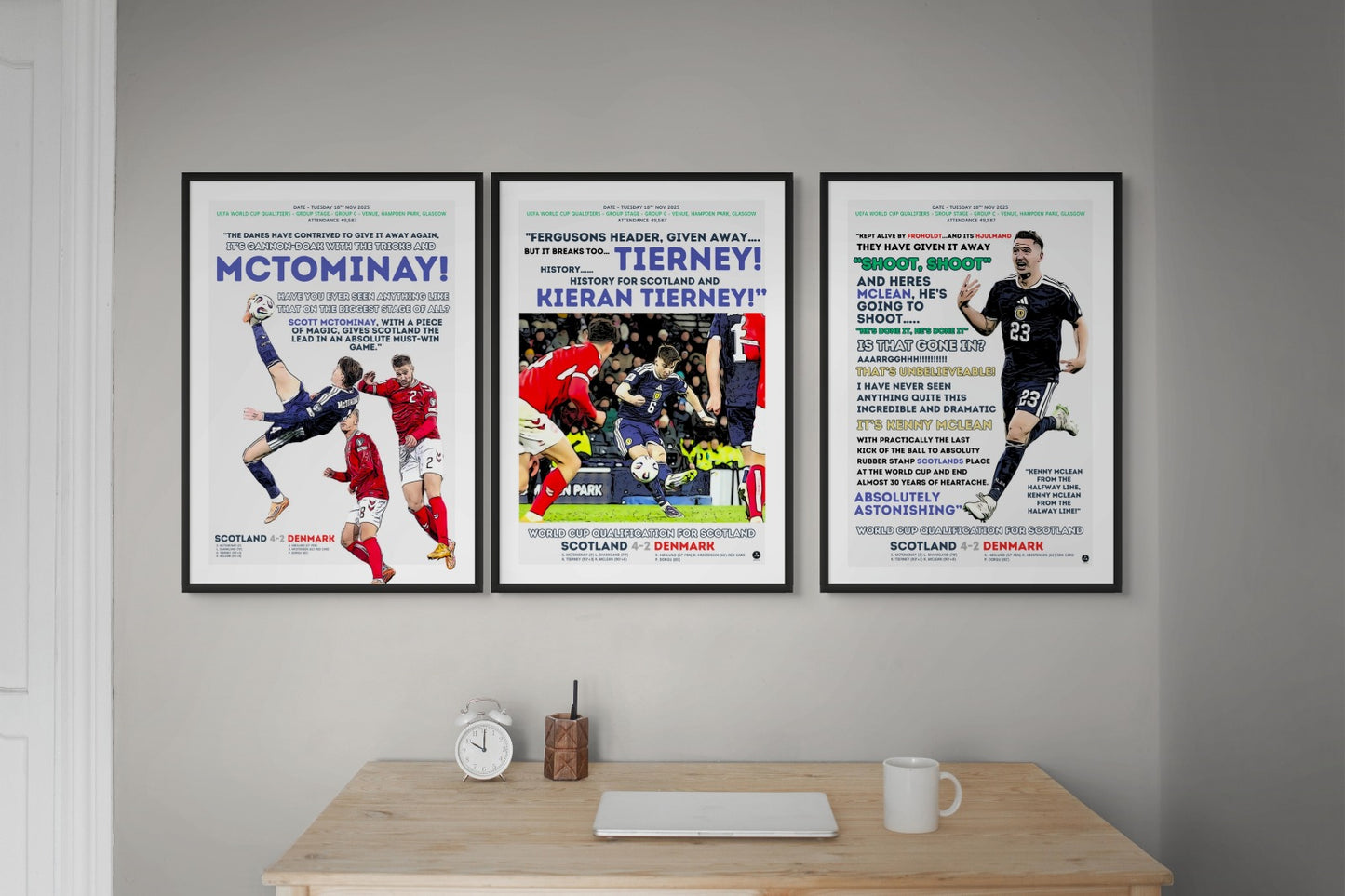 Kenny McLean Scotland 98th Minute Wonder Goal – World Cup Qualification Print
