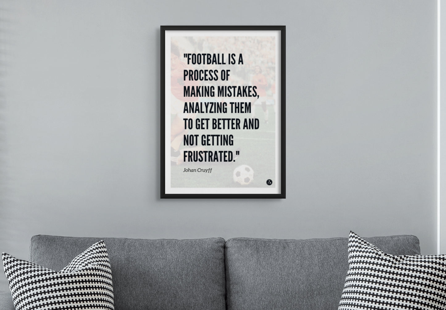 Johan Cruyff Mistakes Quote Print