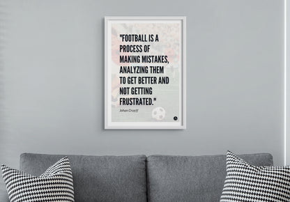 Johan Cruyff Mistakes Quote Print