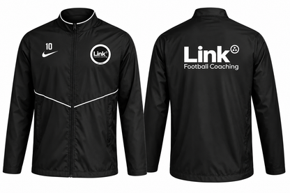 Link Football Coaching Nike Park 26 Rain Jacket front and back
